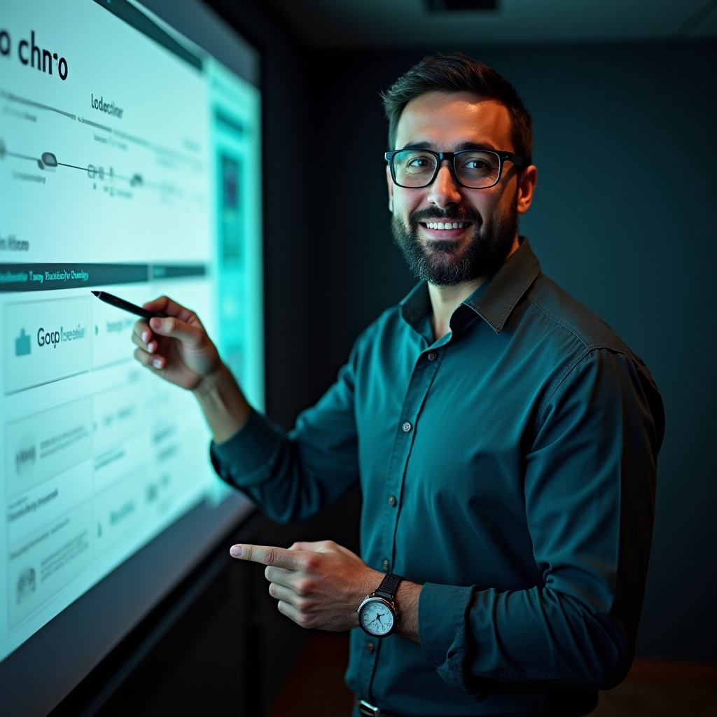 مدرب متخصص يشرح أدوات العمل الرقمي